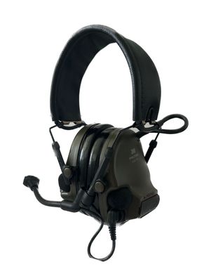 Тактичні навушники активні 3M™ PELTOR™ ComTac™ XPI Headset, (MT20H682FB-68), вертикальні з 1 аудіовиходом J11 (PELTOR), гнучкий мікрофон, зелені 7100039830 фото