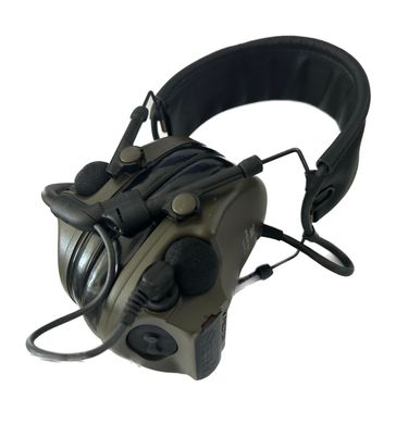 Тактичні навушники активні 3M™ PELTOR™ ComTac™ XPI Headset, (MT20H682FB-68), вертикальні з 1 аудіовиходом J11 (PELTOR), гнучкий мікрофон, зелені 7100039830 фото