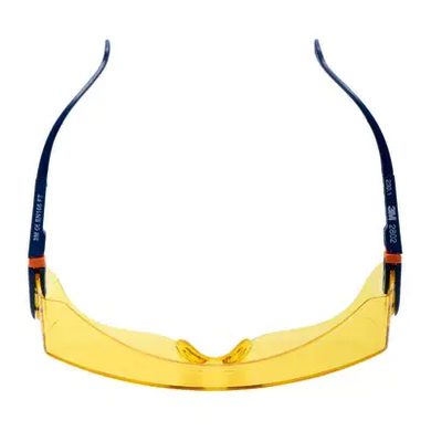 Окуляри захисні відкриті 3М 2802 PC Safety Overspectacles, захист від подряпин, жовті лінзи 7000032494 фото