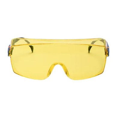 Окуляри захисні відкриті 3М 2802 PC Safety Overspectacles, захист від подряпин, жовті лінзи 7000032494 фото